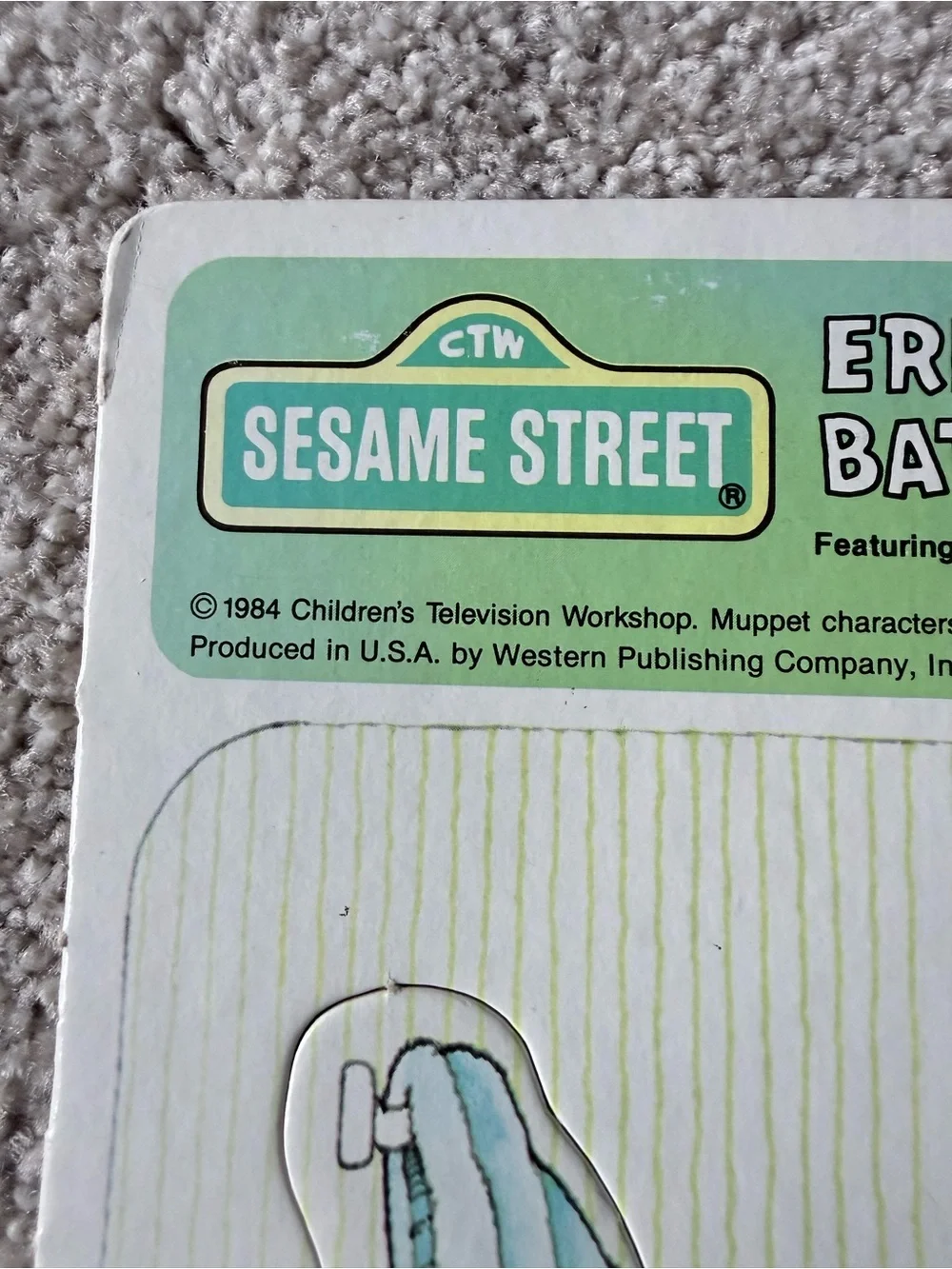Vintage 1984 Sesame Street Ernie’s Bath Time Frame-Tray Puzzle